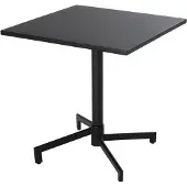Oviala - Vierkante bistro-tuintafel met opklapbaar blad antracietgrijs - Palavas