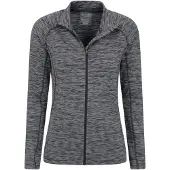 Mountain Warehouse Dames/Dames Bend & Stretch Midlayer met volledige rits (Zwart)
