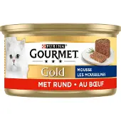 Gourmet gold fijne mousse rund - 24x85 gr - Kattenvoer