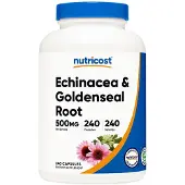 Nutricost - Echinacea &amp; Goudzegelwortel 500 mg (240 capsules)