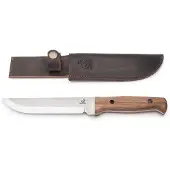BeaverCraft TLK1, X50CrMoV15 Stonewashed, Walnut, vaststaandmes
