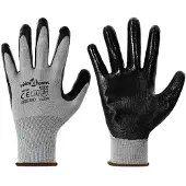 vidaXL Werkhandschoenen 12 st Grijs en Zwart 8 / m Polyester