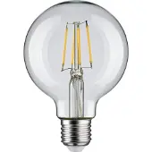 Paulmann LED gloeilamp, 230V, model G80, fitting E27, 470lm, 4,8W, 4000K, helder