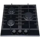 MPM 45-GMH-16, Zwart, Inbouw, 45 cm, Gas, Glas, 3 zones