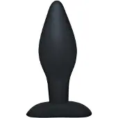 Black Velvets - Siliconen Buttplug met Smalle Punt en Verbrede Schacht maat L – Zwart