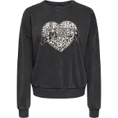 ONLY Sweatshirt 'ONLLauren' ecru / goud / zwart