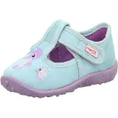 Superfit Huisschoenen 'SPOTTY' lichtblauw / lila / zwart / wit
