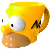 Stor 3d Homer Simpson Mok Geel