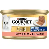 Gourmet Gold Mousse - Kattenvoer Natvoer - Zalm - 24 x 85 g