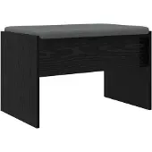 vidaXL Hallenbank met kussen Zwart Eiken 63 x 38 x 40 cm