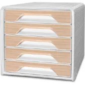 Cep schuifladenbox Smoove Silva, 5 lades, wit/beuken