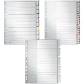Leitz kunststof indexbladen met venstertabs, A4, 20 vellen, nr. 1278