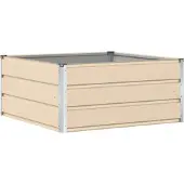 vidaXL Plantenbak Ivoor 100 x 100 x 45 cm Staal