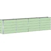 vidaXL Plantenbak Groen 320 x 40 x 75 cm Staal