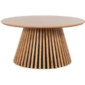 Vente-unique Salontafel van eiken fineer - Naturel - CARMIZA