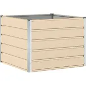 vidaXL Plantenbak Ivoor 100 x 100 x 75 cm Staal