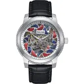 Heritor Automatic Heritor automatisch Emmanuel semi-skelet lederen bandhorloge