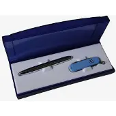 Fisher Space Pen Victorinox Set – Chrome Bullet & Blue Knife