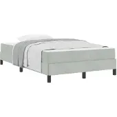 vidaXL Boxspring bed met matras Lichtgrijs 120 x 190 cm Stof