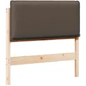 vidaXL Gestoffeerd hoofdbord Natuurlijk en Licht Grijs 80 cm
