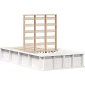 vidaXL Bedframe Wit 75 x 190 cm Massief grenenhout