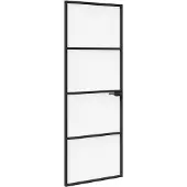 vidaXL Huisdeur 76 x 201,5 x 3,5 cm Aluminium en Gehard Glas