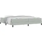 vidaXL Boxspringbed met matras, lichtgrijs, 200 x 200 cm, gestoffeerd