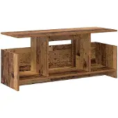 vidaXL TV Stand 102 x 35 x 45 cm Oudhout Bewerkt hout