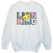 Disney Meisjes The Lion King Patroon Logo Sweatshirt (Wit)