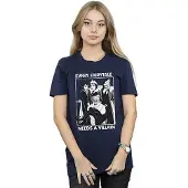 Disney Dames/Dames Elk Sprookje Heeft Een Schurk nodig Katoenen Vriendje T-shirt (Marineblauw)