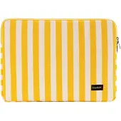 Bombata Versilia Universele Laptophoes Sleeve - Gestreept - 15 inch / 15.6 inch / 16 inch - Geel