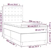 vidaXL Boxspring met matras fluweel donkergroen 80x200 cm