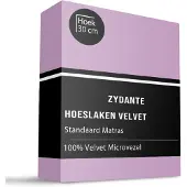 Zydante Hoeslaken Velvet - Roze 90 x 200 cm
