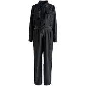Next - Dames - Denim zwangerschapsboilersuit - Zwart