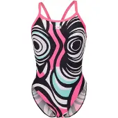 Arena Badpak 'Illusion' royal blue/koningsblauw / pink / zwart / wit