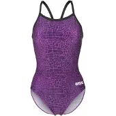 Arena Badpak 'Snakeskin Lightdrop Back' lila / lichtlila / wit