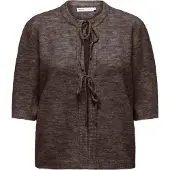 ONLY Gebreid vest 'ONLSimoni' donkerbruin