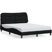 vidaXL Bedframe zonder matras "Hvar" stof zwart 140x200 cm