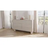 Vente-unique Ladenkast 6 laden – MDF – Beige – ANEZA