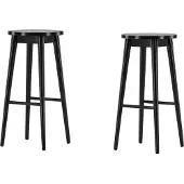 Vind 2 x Mollösand barstoel hout zwart.
