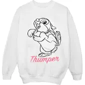 Disney Meisjes Bambi Thumper Lijntekening Sweatshirt (Wit)
