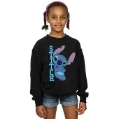 Disney Meisjes Lilo en Stitch Posing Sweatshirt (Zwart)