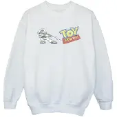 Disney Meisjes Toy Story Buzz Trekkende Logo Sweatshirt (Wit)