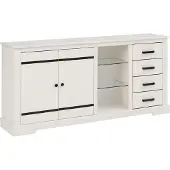 Loft 24 Loki-Dressoir - 2-deurs 4-laden - Wit Grenen