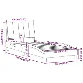 vidaXL Bedframe zonder matras "Hanko" 80x200 cm stof zwart