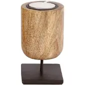 Gifts Amsterdam Kaarsenhouder 7 X 11 Cm Mango Hout Naturel