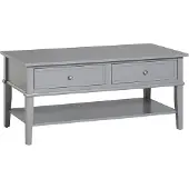 Dorel Home Franklin Salontafel – 2-Laden – MDF Grijs – Stijlvoll