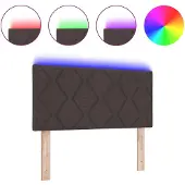 vidaXL LED Hoofdbord Bruin 90 cm Stof