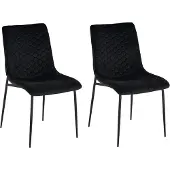 Notio Living Opus-Eetkamerstoel - Set van 2 - Zwart Fluweel