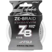Jatsui Ze Z8 Gevlochten Vislijn 150 M Zilver 0.100 mm